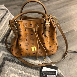 Authentic MCM drawstring bag